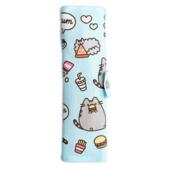   6 db-os 100% Bambusz evőeszköz szett vászon tartóban, - Pusheen Macska mintával