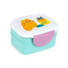   Bento Ételhordó Doboz Evőeszközökkel, Pattintós Tető - Beans & Társai Macskák