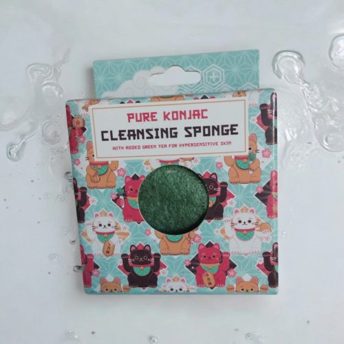 Arctisztító Konjac szivacs Zöld Teával - környezetbarát, 100%- ban természetes- Maneki Neko 